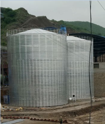 潮安粮食钢板仓的安装全过程不用热焊接